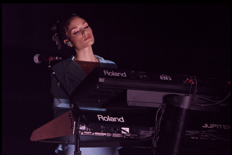 Performer at Roland keyboard